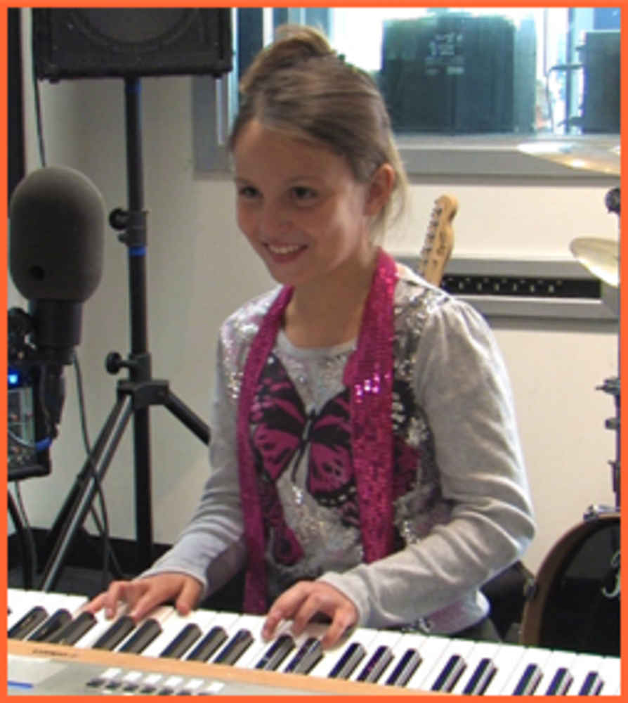 ></p>
<p>Bella Kollar is the October Student of the Month. She has been taking voice and piano lessons for 2 years with Katie Berliner at B2R Lansdowne. Bella is only 8 years old and is already writing and composing her own songs on the piano! As well as playing solo, she also enjoys playing with a full band. She loves playing at Bach to Rock events such as Battle of the Bands.</p>
<p><iframe loading=