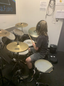 Tyler rocks the drum kit!